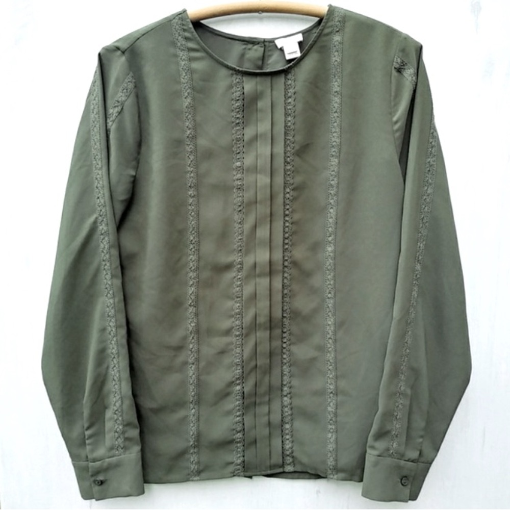 💚 J. Crew Olive Green Long Sleeve Blouse 💚